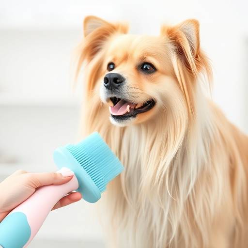 Cepillo de autolimpieza para perros y gatos, ideal para pelo largo.